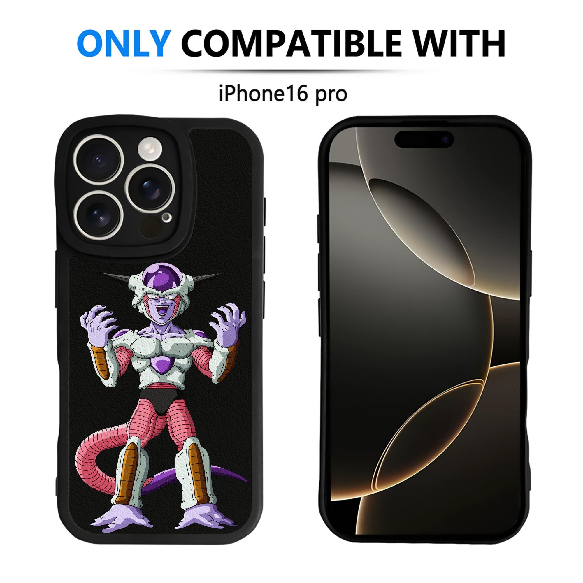 （画像用） ドラゴンボール フリーザ DRAGON BALL Frieza 【iPhone 16シリーズ対応】シリコンスマホケース（レザー調） 材質：シリコン